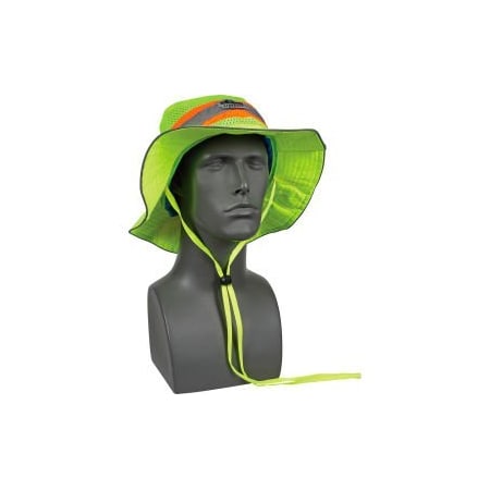Ergodyne Ergodyne Chill-Its Evap. Class Headwear Hi-Vis Ranger Hat w/Built-In Cooling Towel, Lime, L/XL 12591